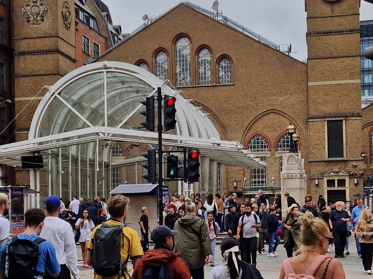 The Liverpool Street station frontage and clock tower