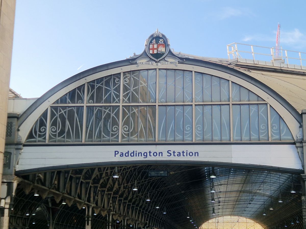 The arched entrance to Paddington Station